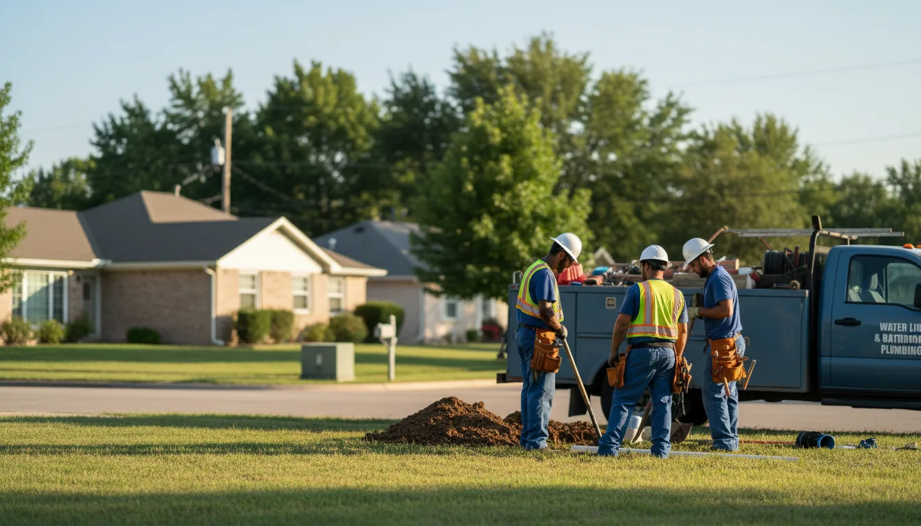 Residential water line and bathroom plumbing service in Camden, MO